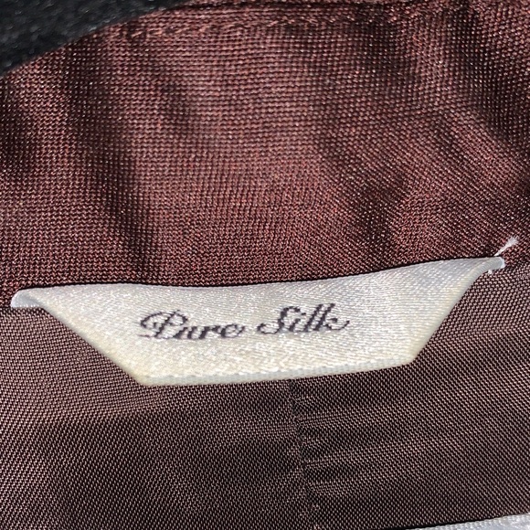 Talbots Rich Brown Women's Blazer Pure Silk - Picture 3 of 5